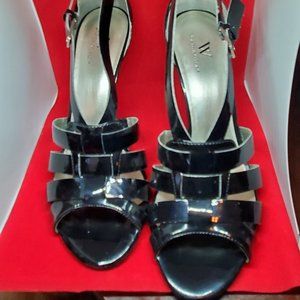 Adrianna Black Open Toe Stiletto Heels (USED ONCE)